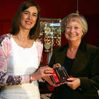 ORFEO Manager Christiane Delank together with Mrs. Wagner on occasion ot the news conferenc on 30 July 2007